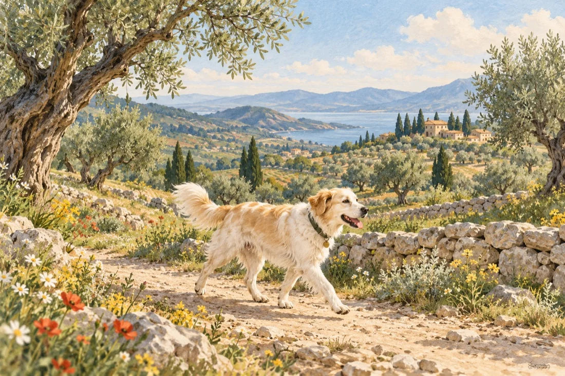 Ilustración de ambiente para planes con perro
