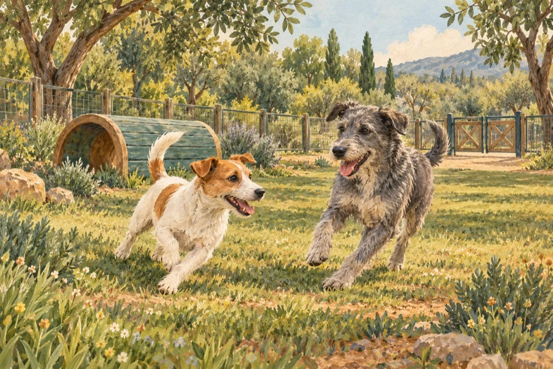 Ilustración de ambiente para un plan con perro
